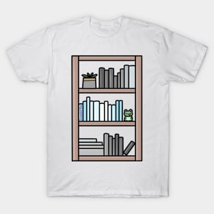 Subtle Demiboy Pride Bookcase T-Shirt